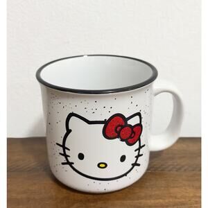 NWT: Hello Kitty - Speckled Ceramic Coffee Mug with Glitter Bow